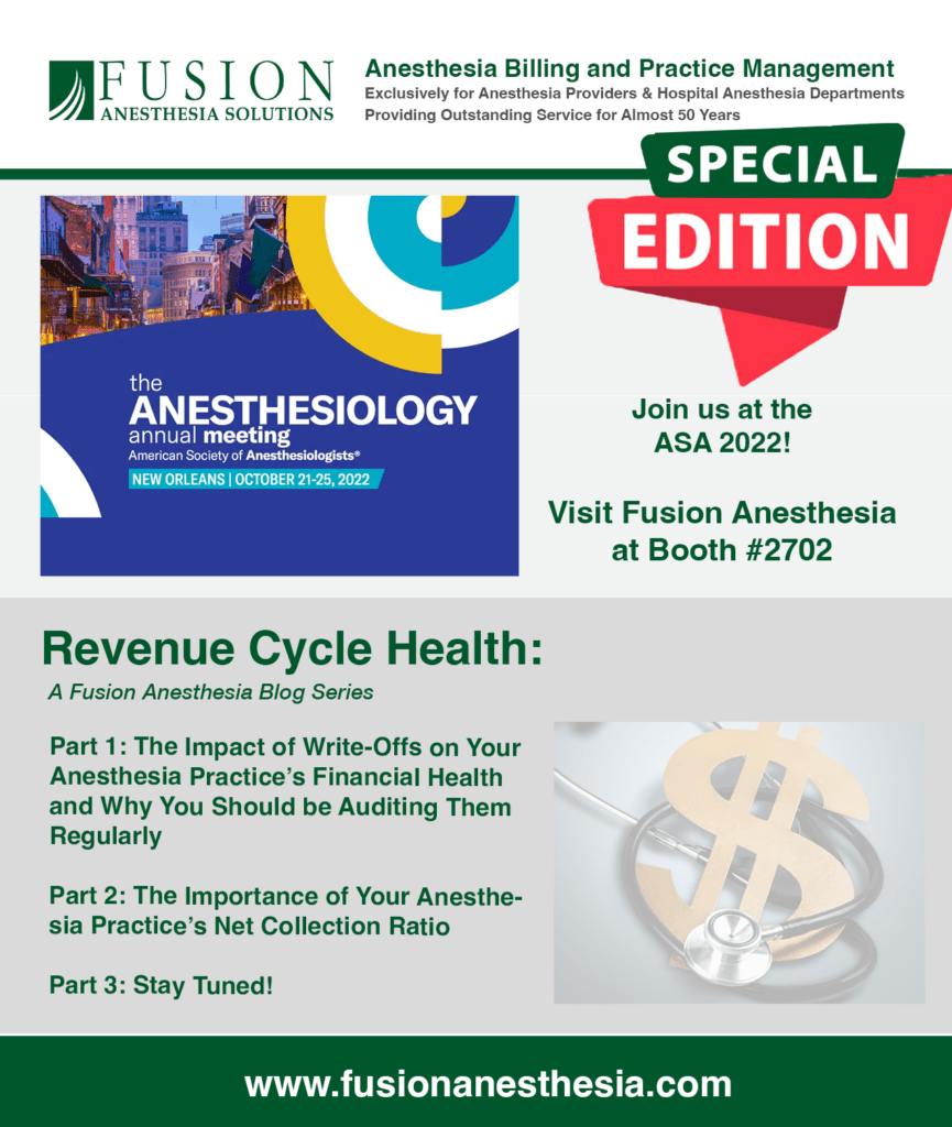 Special Edition ASA 2022 Anesthesia Billing Services Fusion